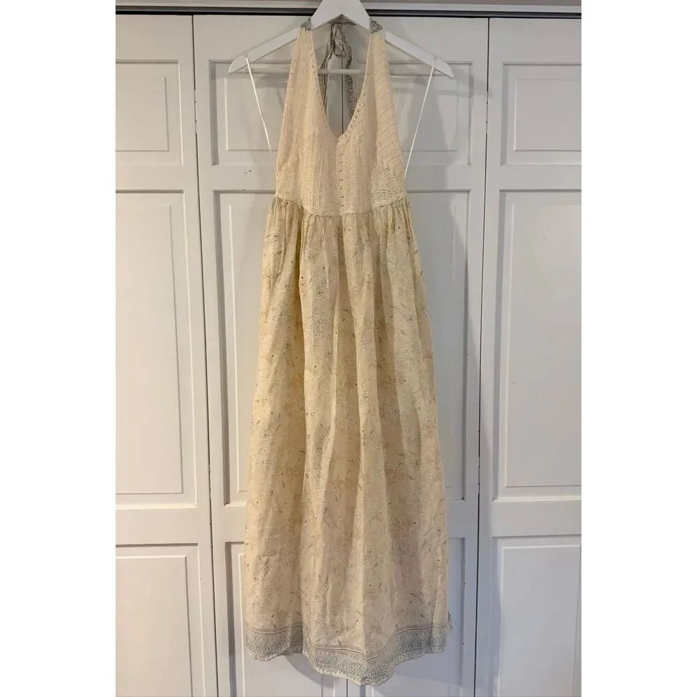 Zara NWT crochet combo maxi halter dress size small - Picture 3 of 10